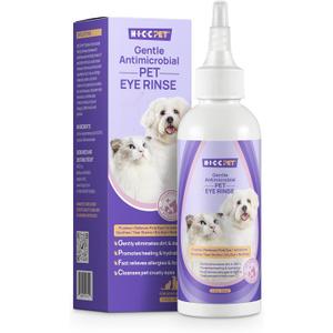 HICC PET Dog Eye Drops 5.1 fl oz Eye Drops for Dogs and Cats Vet-Recommended Dog Eye Infection Treatment to Soothe Infection Allergy, Relieve Dry Eyes Pink Eyes, Pet Tear Stain Cleaner