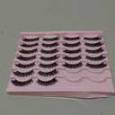 False Eyelashes Russian Strip Lashes Volume Fake Eyelashes Extension D-Curly Wispy Handmade Soft Reusable 14 Pairs Lashes Pack