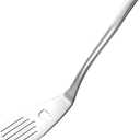 Small Metal Spatula, Wok Spatula for Cast Iron Frying Pans, Ergonomic Easy Grip Handle Slotted Metal Grill Spudder, Resistant Kitchen Spatulas, 11.6 Inches