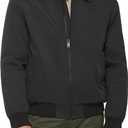 Dockers Men's Microtwill Golf Bomber Jacket (4X, Black Filled)