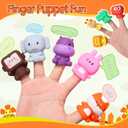 CORPER TOYS 10 in 1 Digital Train Montessori Toys with Stackable Animal Finger Puppets, Surprise Blind Boxes Counting & Stacking Learning Toys for Toddlers Gift