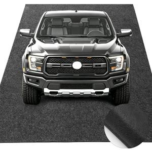 Extra Large Garage Floor Mat 8' 10" x 22' - Premium Felt + Waterproof Backing Thickened and Soft Heavy Duty Oil Absorbent Non-Slip Pad Garage Parking Mats for Floor Large SUVs MPV Pickup Truck RV