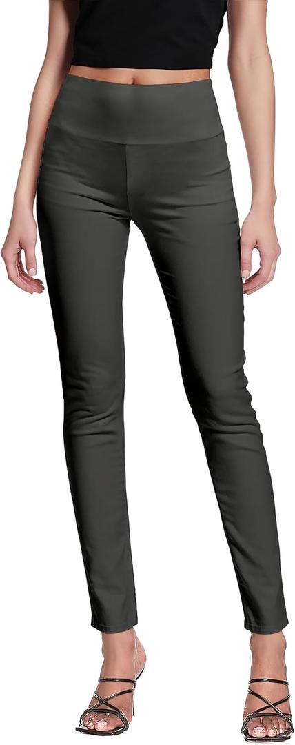 Hybrid & Company Super Comfy Stretch with Full Elastic Waist Pull On Millennium Twill Pant KP44972 Charcoal XL