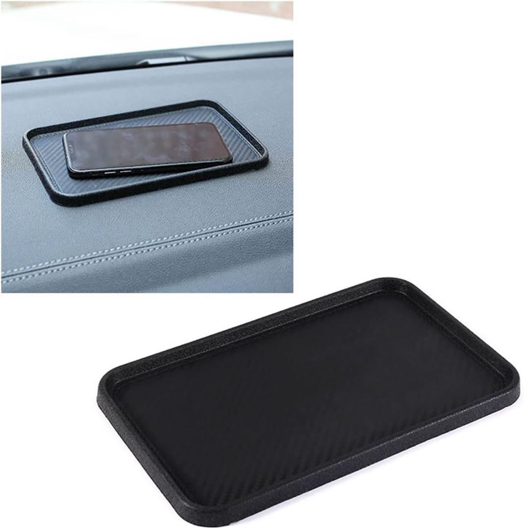 Acouto Dashboard Anti Slip Mat, Silicone Car Dash Cell Phone Holder pad Tray, Anti Skid for Keys Change
