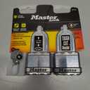 Master Lock M1XTLF Magnum Heavy Duty Padlock with Key, 2 Pack Keyed-Alike