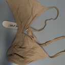 OEAK Womens Comfortable Triangle Bras No Underwire Sexy Plunge Unlined Bralette Pull On Bra Seamless Everyday Tshirt Bras (Beige, XL)