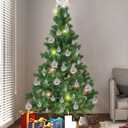 VICASKY Clear Baubles Bauble for Crafting Christmas 18Pcs Ball Handmade Ornaments Sphere Set Round Iridescent Balls Mini Ornament Gradient Colorful Tree Hanging Xmas DIY Rainbow Birthday Wedding