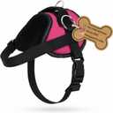 Bark Appeal Pink No-Pull Dog Harness for Extra Small Sized Pets Adjustable, Reflective Vest with 3 Leash Clips for Added Control, Easy Walks & Training XS