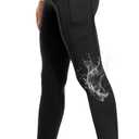 GAYHAY Fleece Lined Leggings for Women with Pockets- Water Resistant Winter Thermal Warm High Waisted Workout Tights Pants (Black, S/M)