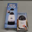 Original Slap Chop Slicer with Stainless Steel Blades & Cheese Graty | Manual Food Chopper & Twist Grater for Cheese, Vegetables, Salad Toppings, & More | Lightweight & Easy to Clean