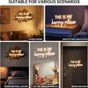 Neon Lights for Wall Decor - This Is My Happy Place Neon Signs for Teen Girls Bedroom Decor, Led Sign for Wall Decor, Nightstand Light, Dimmable Switch USB Power, Adhesive Hook Included