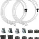 Yofidra Sink Soap Dispenser Extension Kit: Under Sink Dish Soap Dispenser with 47" Tube for Countertop Kitchen Sink Accessories, Sink Hose with Check Valve for Prevent Backflow 2PCS