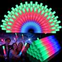 Wellent 72PCS LED Foam Sticks Bulk, Light Up Foam Sticks With 3 Modes of Color Flashing, Glow Sticks Party Pack, Light Up In The Dark Party Supplies for Wedding, Concert, New Year, Birthday, Christmas