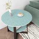 Decotalk Textured Wallpaper Peel and Stick Green Textured Wallpaper Removable Green Grasscloth Vinyl Stick and Peel 17.7"x200" Teal Grass Cloth Contact Paper for Bedroom Grasscloth Wall Paper