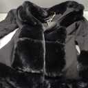 Bellivera Women's Fall Winter Coat Elegant Notched Lapel Single Breasted Trench Coat with Detachable Faux Fur Collar M