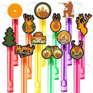 Hunting Party Favors for Kids – 24PCS Outdoor-Themed Bubble Wands, Great for Birthday Supplies, Pinata Fillers, Goodie Bags & Classroom Rewards