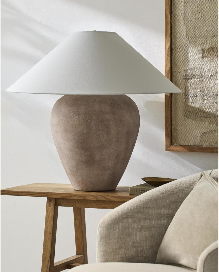 Livabliss x Galey Alix Camden Ford Traditional Table Lamp, 26" H x 28" W x 28" D, Beige