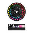 POARMEEY Pigment Ink Tattoo Holder, 69 Holes Tattoo Permanent Makeup Pigment Ink Bottle Holder Stand Organizer, Wall-Mounted Tattoo Pigment Holder Display Stand for Tattoo Artists (Holder Only)