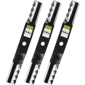 3 Pack Mulching Mower Blades 20.51" Replacement for Kubota K5371-34330 K5371-34340 K5371-99020 60 Inch Deck RCK60B-22BX RCK60B-23BX RCK60D-26BX 0.87" Circle Center Hole