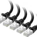 Cable Matters 10Gbps 5-Pack Snagless Short Shielded Cat 6A Ethernet Cable - 3ft, Cat 6A Cable, Cat6A Cord, Ethernet Cord, Black