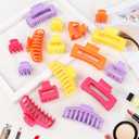 Hair Claws 16 Pcs Hair Clips for Women Thin Thick Curly Hair Large and Small Matte Banana Clips Strong Hold Nonslip