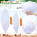 Sinmoe 12 Pieces Large gaint Inflatable White Beach Ball Bulk Solid Swimming Pool Floating Blow up Ball DIY Paint Craft for Boys Girls Hawaii Luau Birthday Beach Summer Party(16 Inch, 24 Inch,White)