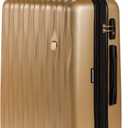 SwissGear 7272 Energie Expandable Hardside Luggage with Spinner Wheels and TSA Lock, Gold, Checked-Medium 24-Inch