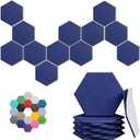 Hexagonal Acoustic Panels-12 Pack High-Density Sound Absorbing Panels 12"X10"X0.4" for Enhanced Noise Reduction, DIY Design, Idea for Studios, Offices, and Home Theaters(Sapphire Blue)