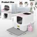 RIZZARI Pink Cat Litter Box: Covered Top Entry with Drawer & Spray 24.25"L x 19"W x 16.54"H
