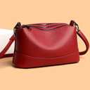 Genuine Leather Purses for Women Crossbody Bags Small Shoulder Clutch Phone Cross Body Phone Purses Handbags Trendy, Red