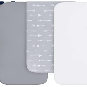 Baby Bassinet Sheets 3 Pack Compatible with 33" x 20" Mika Micky, Baby Delight, Dream On Me, AMKE and Other Rectangle Bassinet Mattress, Ultra Soft & Skin Friendly, Washer & Dryer