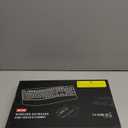 Wireless Keyboard and Mouse Combo, 2.4G Full Size Wave Keys Ergonomic Keyboard with Wrist Rest and 3-Level DPI Adjustable Wireless Ergonomic Mouse for Windows, Mac OS Desktop/Laptop/PC (Black)