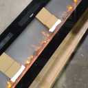 60" Electric Fireplace Wall Mounted and Recessed with Remote Control, 750/1500W Ultra-Thin Wall Fireplace Heater W/Timer Adjustable Flame Color and Brightness, Log Set & Crystal Options