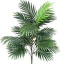 Beebel Artificial Palm Tree Plants 30" Tall UV Resistant Tropical Areca Plant Faux Plants Monstera Leaves Floral Arrangement Safari Leaves Beach Leave Party Suppliers Decorations