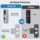 2 x NANW Blink Doorbell Mount, NANW Full-Metal Anti-Theft Doorbell Camera Mount for Blink Video Doorbell 1st Gen, Not for 2nd Gen (Newest Model), No-Drill and Not Block Motion Sensor Bracket, Silver