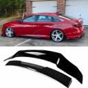 Rear & Roof Spoiler Compatible with Honda Accord 2018-2022, R Style Duckbill High Kick Trunk Wing Lip & Roof Wing (Glossy Black)