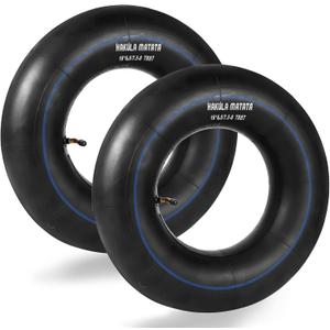 16'' 6.50-8'' / 7.50-8'' Durable Replacement Inner Tube with TR-87 Bent Valve Stem, Heavy Duty Inner Tire Wheel for Mower/Tractor/Golf Cart/Garden Trailer and More, 2Packs, Black