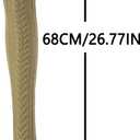 BomKinta Knee High Socks Women - Warm Knit Cozy Leg Warmers - Thick Boot Stockings for Women Size 5-10 (Khaki)