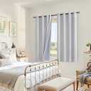 YoungsTex Linen Textured Blackout Curtains for Bedroom, Full Room Darkening Linen Window Curtain Drapes with Thermal Insulated Liner for Farmhouse Grommet, 2 Panels, 52 X 63 Inch, Birch