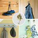 2Pcs Gold Flower Wall Hooks, Cute Decorative Coat Hooks, Vintage Resin Rose Towel Hooks with Screws, Bathroom Wall Mounted Coat Rack, Scarf, Bag, Robe, Key, Hat Hook etc (2 Gold)