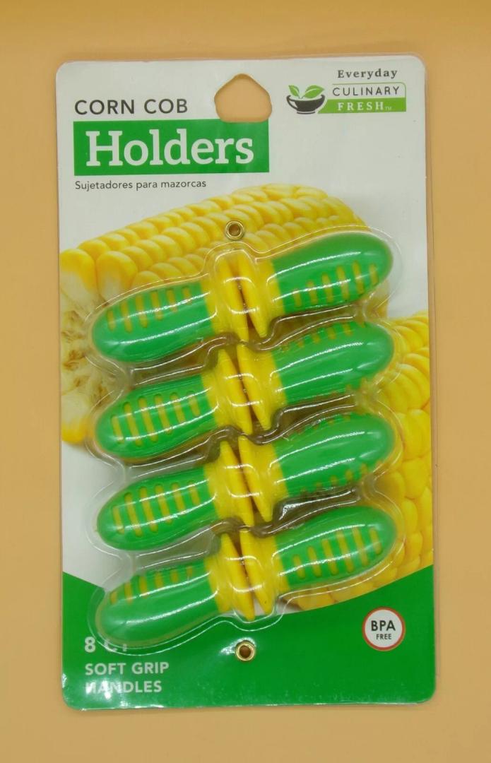 Everyday Culinary Fresh 8 Jumbo Corn Cob Holders - Stainless Steel Prongs