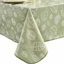 Pioggia Vinyl Tablecloth with Flannel Backed Rectangle Waterproof Oil-Proof PVC Tablecloth Wipeable Spill-Proof Plastic Table Cover for Indoor and Outdoor, 102" x 60" (Rectangular)