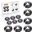 6 Pcs Fit 1/2 Inch Flange Water Pipe Cover Decoration black 16mm(5/8") Plastic PP escutcheon plate 1/2 inch Cover for Wall Pipe Tube Decoration