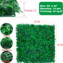 Boxwood Panels 20x20 inch Grass Wall Panels-12 Pack Artificial Boxwood Panel for Greenery Wall Backdrop
