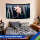2 x 3x5 Ft Single Sided Polyester Flag with 4 Brass Grommets - Funny Pole Dancing Rat Meme Poster for College Dorm - Silly Banner Tapestry for Garden Decor - Cool Apartment Flag for Indoor or Outdoor