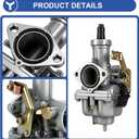YOXUFA PZ27 Carburetor Kit Replacement for TaoTao Apollo 125cc 150cc 200cc 250cc ATV Dirt Pit Bike Go Kart 4 Stroke Zongshen TRX200 Gio Sunl Viper Lifan Chinese Quad 4 Wheeler Parts