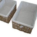 Danielson's Woven Seagrass Storage Baskets with Cloth Liner