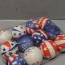 10pcs Star Stripes Flag Silicone Beads 15mm, American Flag Silicone Beads, 4th of July Flag Silicone Bead, Jewelry Beads, Beads for Keychains