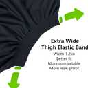 AQX Adult Diaper Cover for Incontinence, High Waist Active Waterproof Latex Pants, Noiseless Reusable Washable Pull Up Plastic Pants (NC High Waist L)