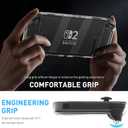 RHOTALL Clear Protective Case Cover Shell for Nintendo Switch 2(2025),Full Dockable Slim Transparent Hard PC Protection Accessories Case for Switch 2 with Anti-Scratch Screen Protector,4 Thumb Grip